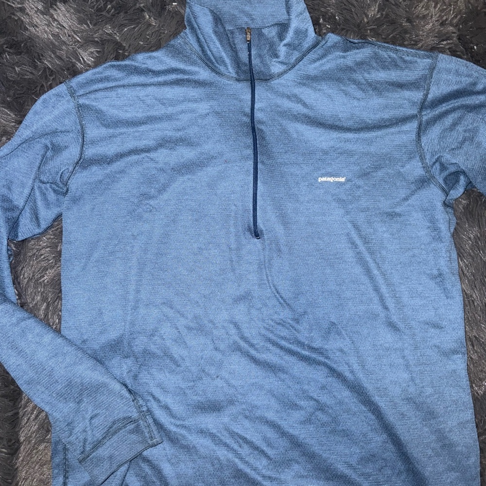 Patagonia Blue Zip Up Sweater